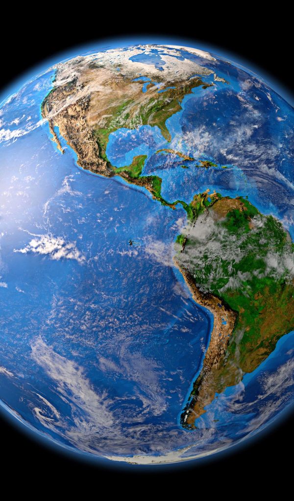 Красивая планета земля на черном фоне