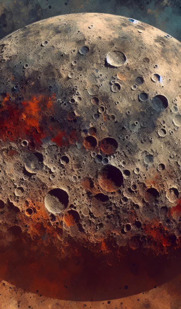 Кратеры на луне в космосе