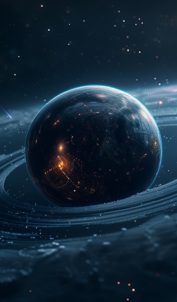 Планета земля с галактическими кругами