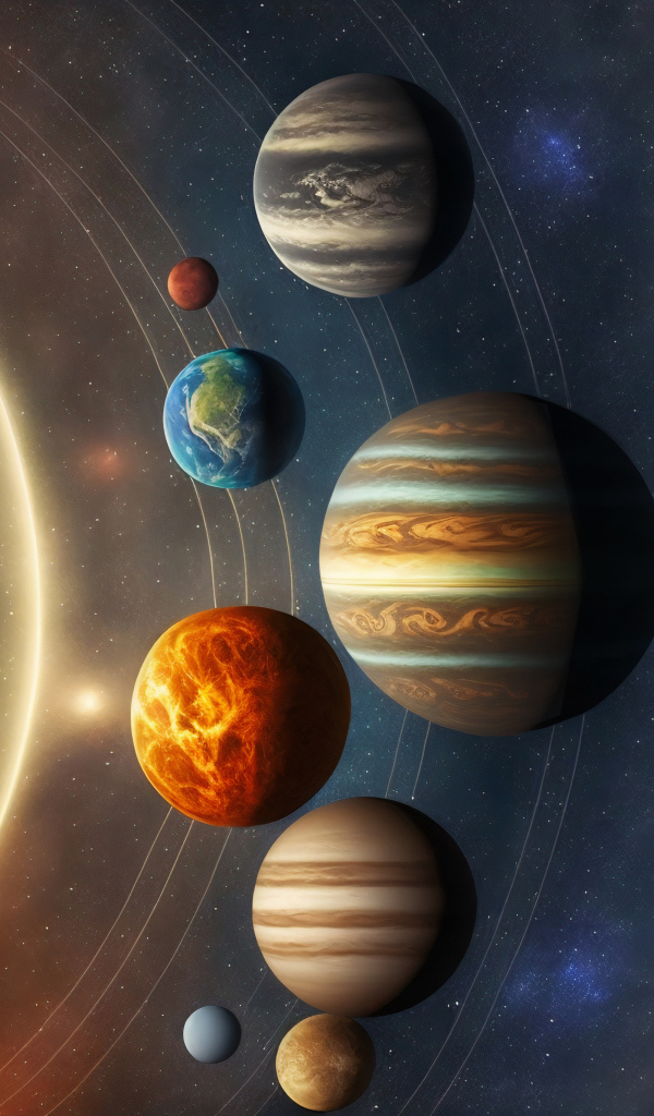 Планеты солнечной системы в звездной галактике