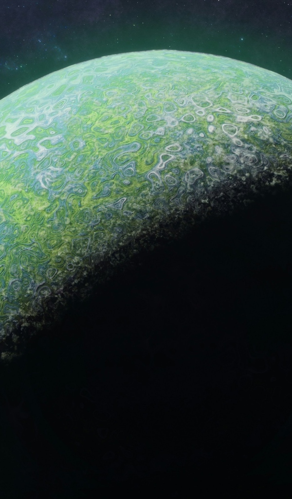 Вид на планету ночью