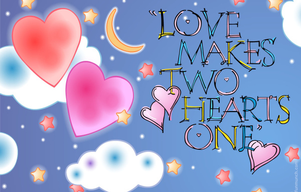 Любовь делает два сердца одним целым