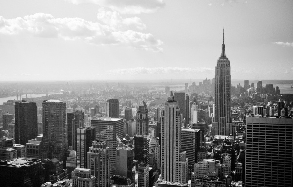 Черно белый Нью Йорк