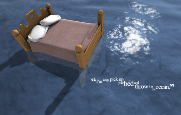 Кровать в океане