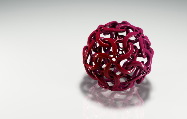 Красный 3 мерный шар