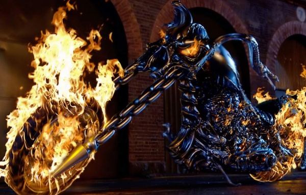 Пылающий мотоцикл