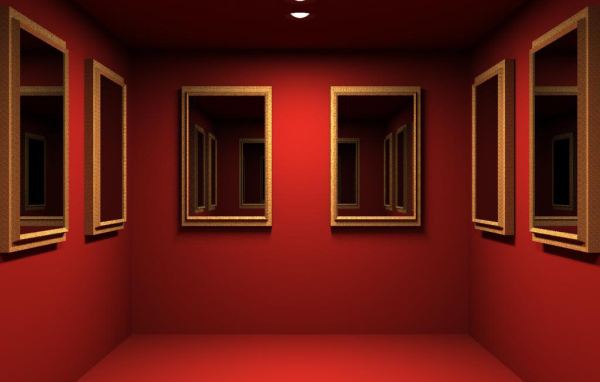 Красная зеркальная комната