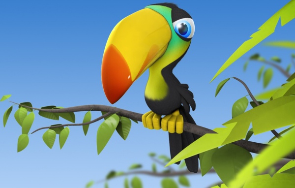 Цветной попугай