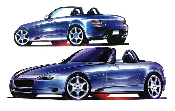 Рисунок автомобиля Honda S2000