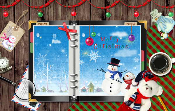 Рождественский рабочий стол