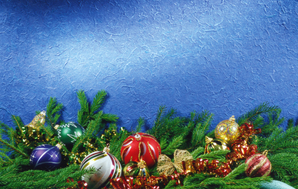 Разноцветные шары / Рождество