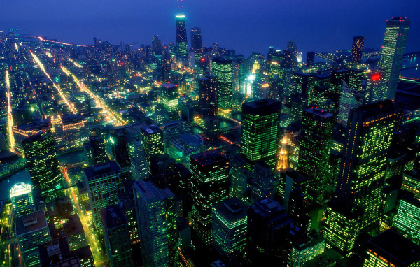 Ночные небоскребы