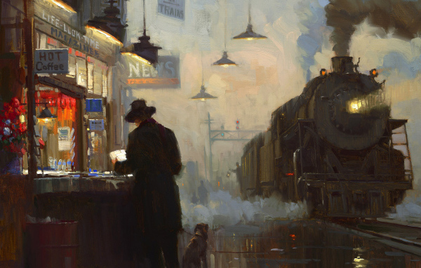 У железнодорожного вокзала