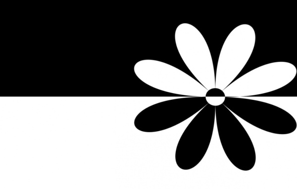 черный белый