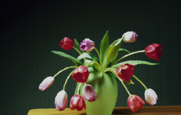 Нарисованные цветы