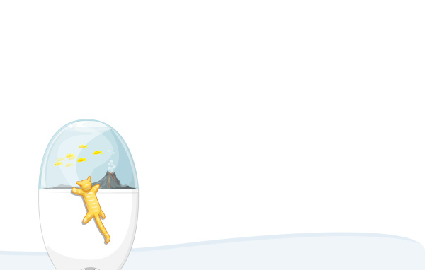 Кот и аквариум