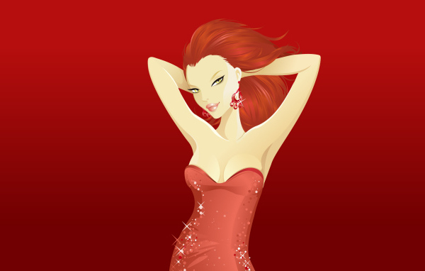 Женщина в красном