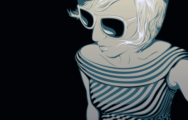 Девушка ретро