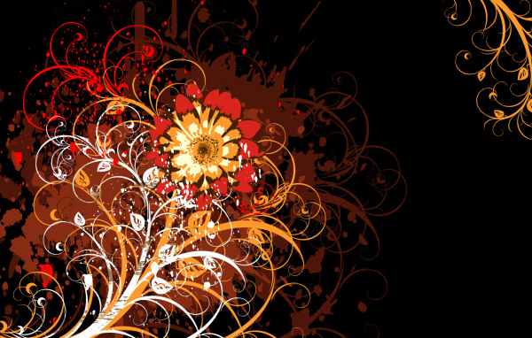 Цветок в векторе