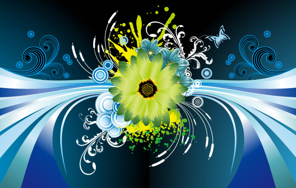 Векторный цветок