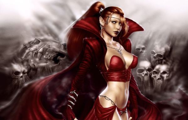 Кровавая принцесса в красном платье