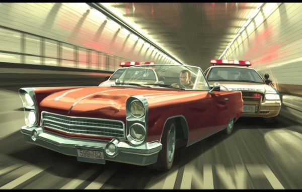 ГТА IV погоня в тунеле