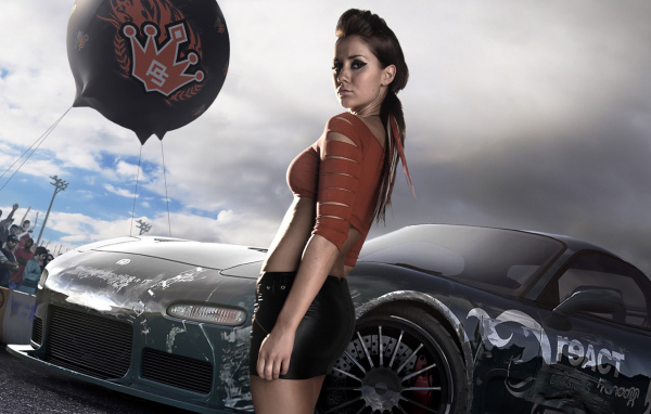 Девушка и авто NFS Pro Street