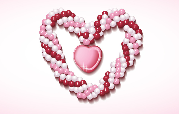 Розовое сердечко