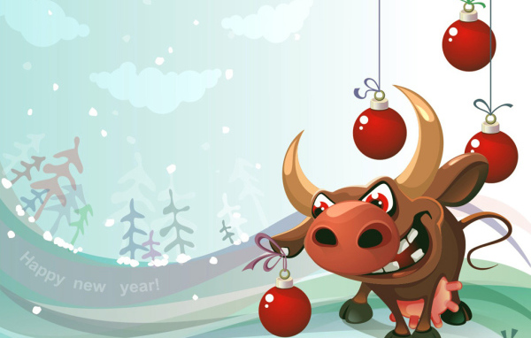 Новогодний бык