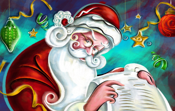 Веселый Санта Клаус