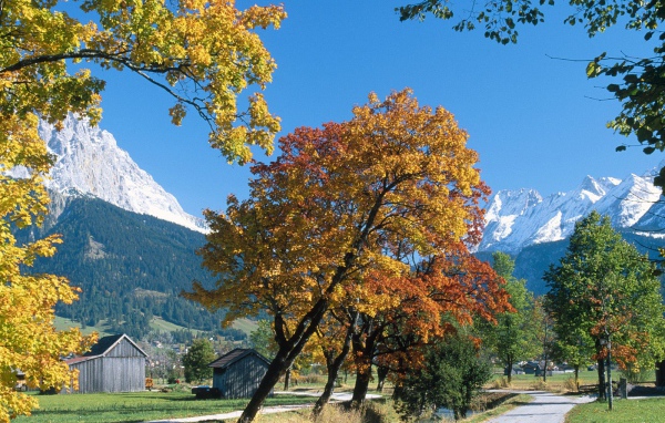 Ehrwald Осенью, Альпы