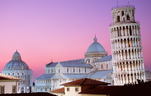 Вид на Пизанскую Башню, Италия