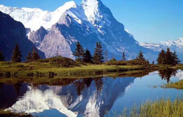 Monch и Eiger, Grosse Scheidegg, Швейцария