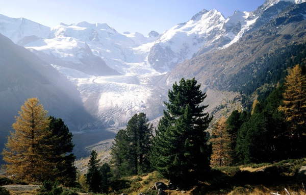 Piz Бернина, Ледник Monteratsch, Engadine