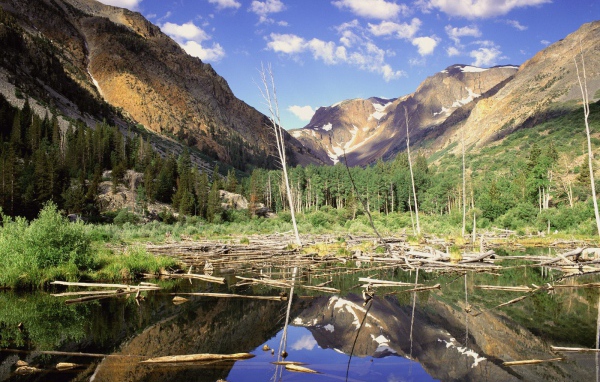 Водоем Бобра / Каньон Lundy / Сьерра-Невада / Калифорния / США