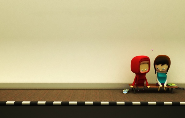 Парочка на скамейке