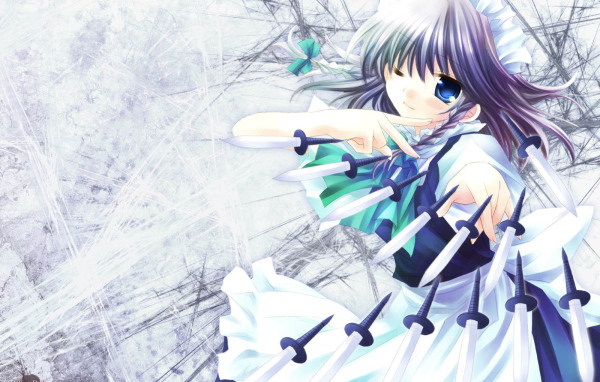 Аниме Школьница с ножами