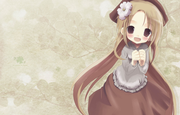 Аниме Девушка в коричневой шляпе