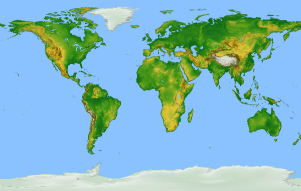 Карта Земли