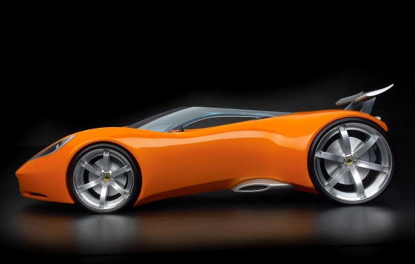 Оранжевый спортивный автомобиль