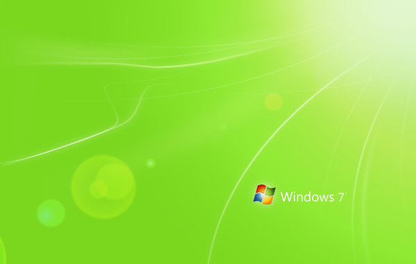Windows 7 light green theme