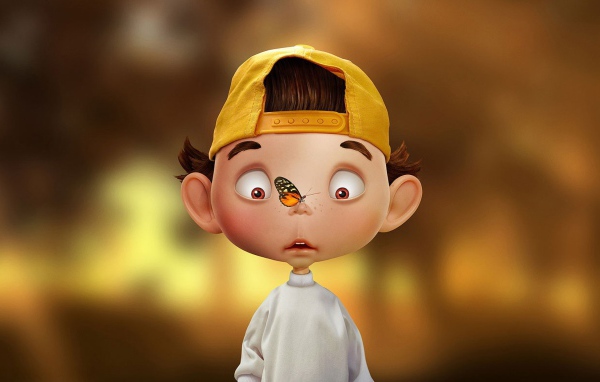 Бабочка на носу