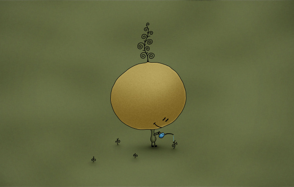 Человечек с большой головой