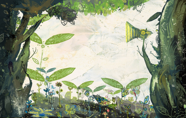 Рисованные цветы