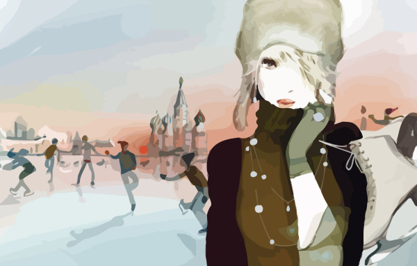 Зима, Москва, каток