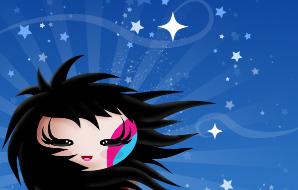 Черноволосая девочка