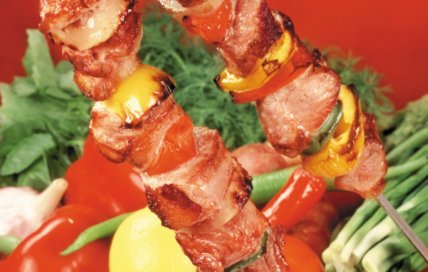 Мясо барбекю лимон