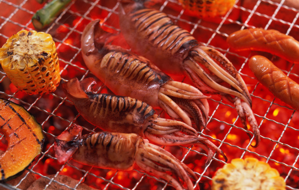 Кальмар барбекю