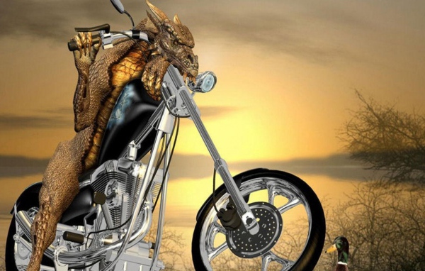 Дракон на байке