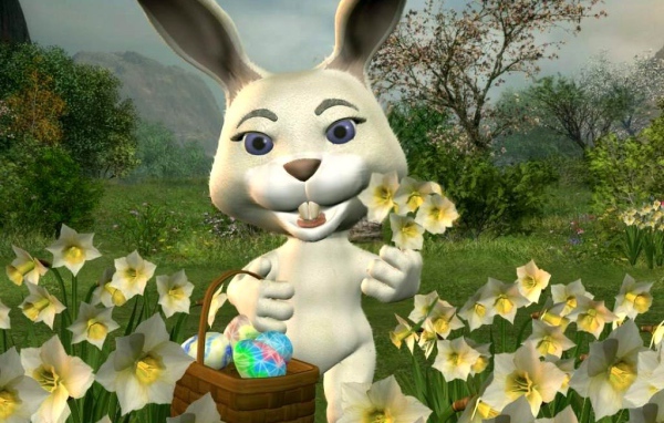 Пасхальный кролик с корзинкой